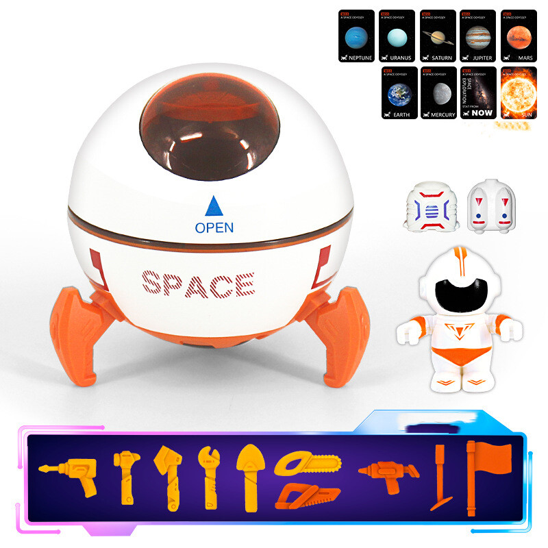 Space shuttle toys for 3, 4, 5, 6, 7 years old boys, 3-5 years old children space toys spacecraft model light music astronaut parent-child interactive educational toys