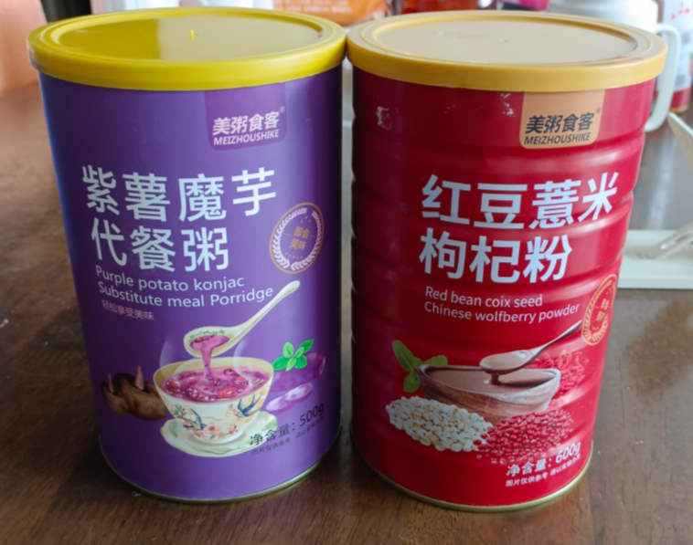 Amazon | 魔芋紫薯代餐粥（500g/缶）紫イモ粥、五穀粉、代食粉