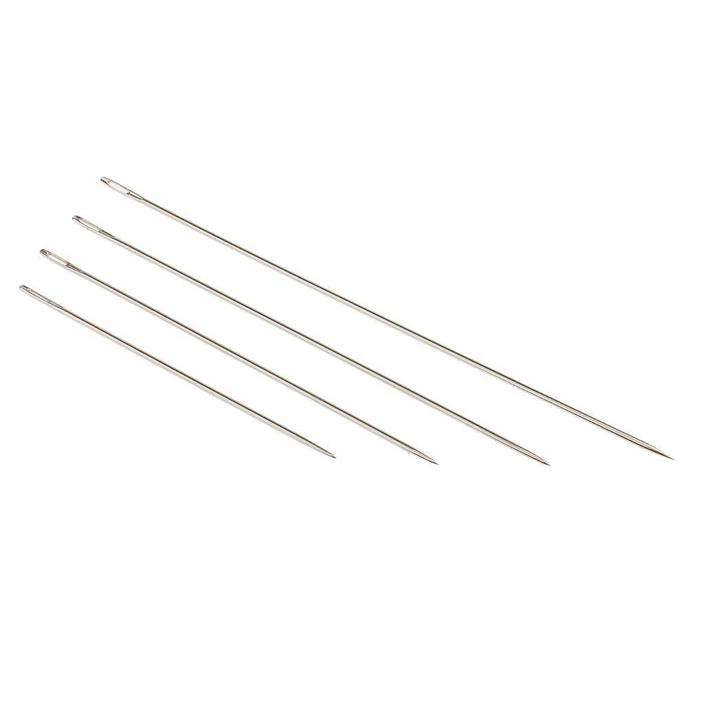 Blesiya 4 Assorted Sizes Hand Sewing Needles For Easy Threading Darning Binding Bank Voucher