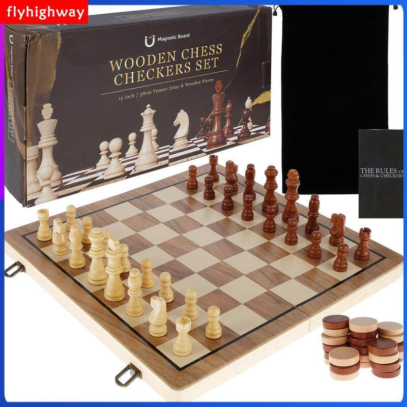 Chess Game Set for Adults 56Pcs Chess and Checkers Set Chess Game Set