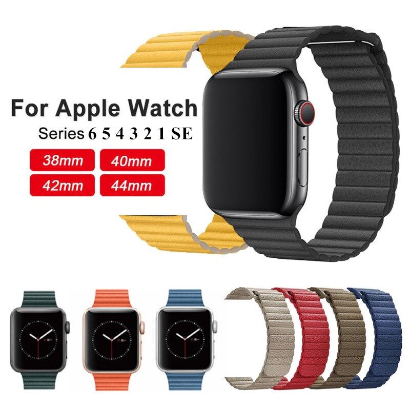 Classic Leather Loop Strap Apple Watch Series 7 6 SE 5 4 3 2 1