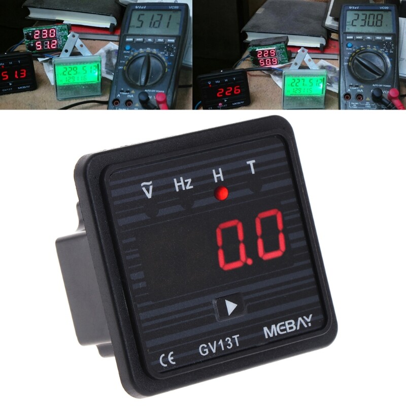 GV13T AC220V Generator Digital Voltmeter Frequency Hour Test Panel Meter