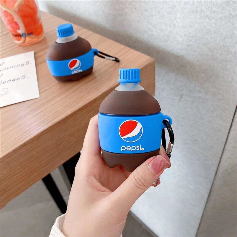 Creative Blue/Red Cola Bottle for New AirPods Pro 2 (2022)  Protective Cover Personalized Bluetooth Headset Shell for AirPods 3 Pro 1 2 Generation