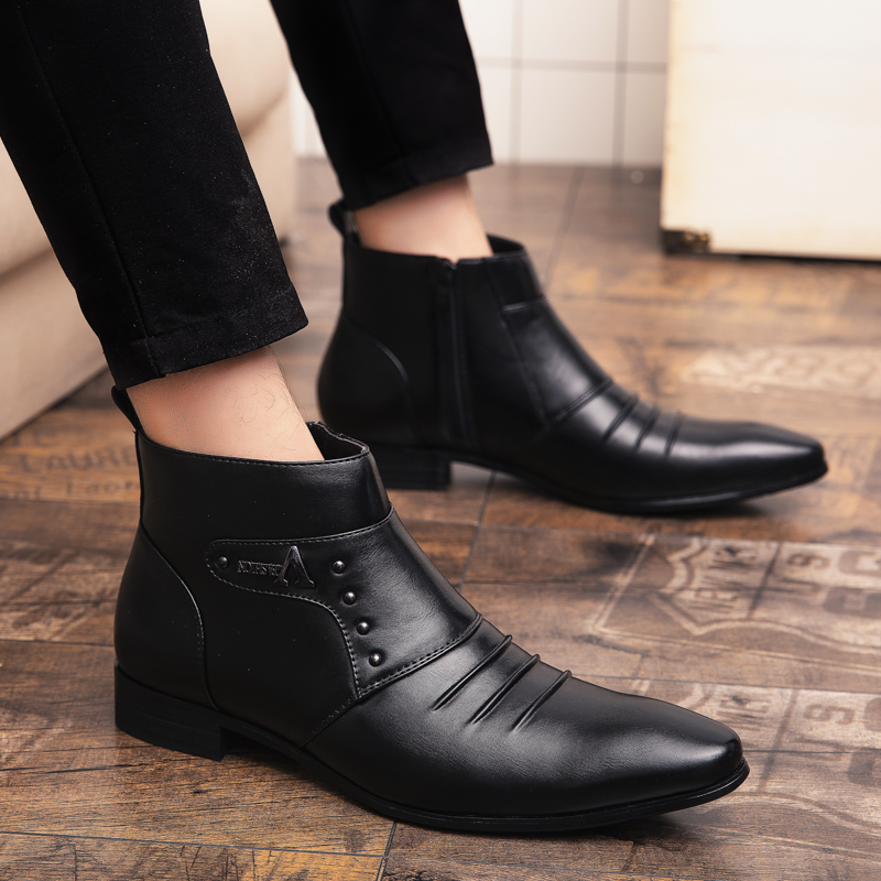 British Retro Men Boots Fashion Men Chelsea Boots Casual Boots Men Fashion Shoes Quality Shoes YCYIN