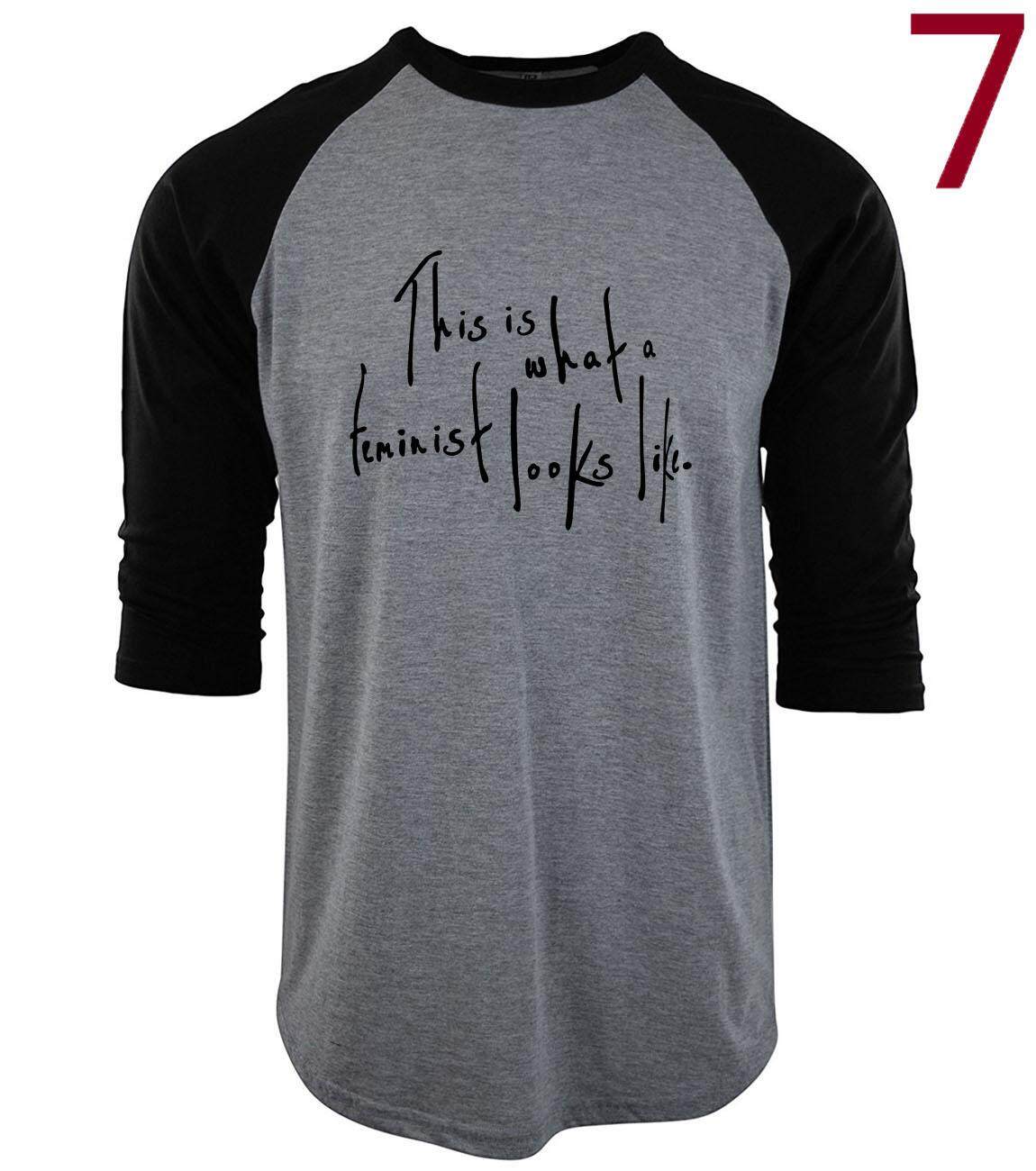 Ini Adalah Apa Yang Seorang Feminis Tampak Seperti Pria Camisetas Raglan Binaraga T Kemeja 2019 Musim Panas Hip Hop Tiga Kuartal Lengan Tops Tees