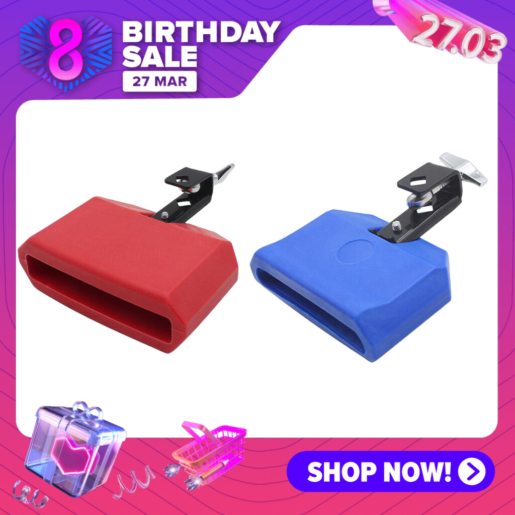 Esquirla 2Pcs Low แหลมพลาสติกวัวเครื่องเคาะระฆัง Instruments