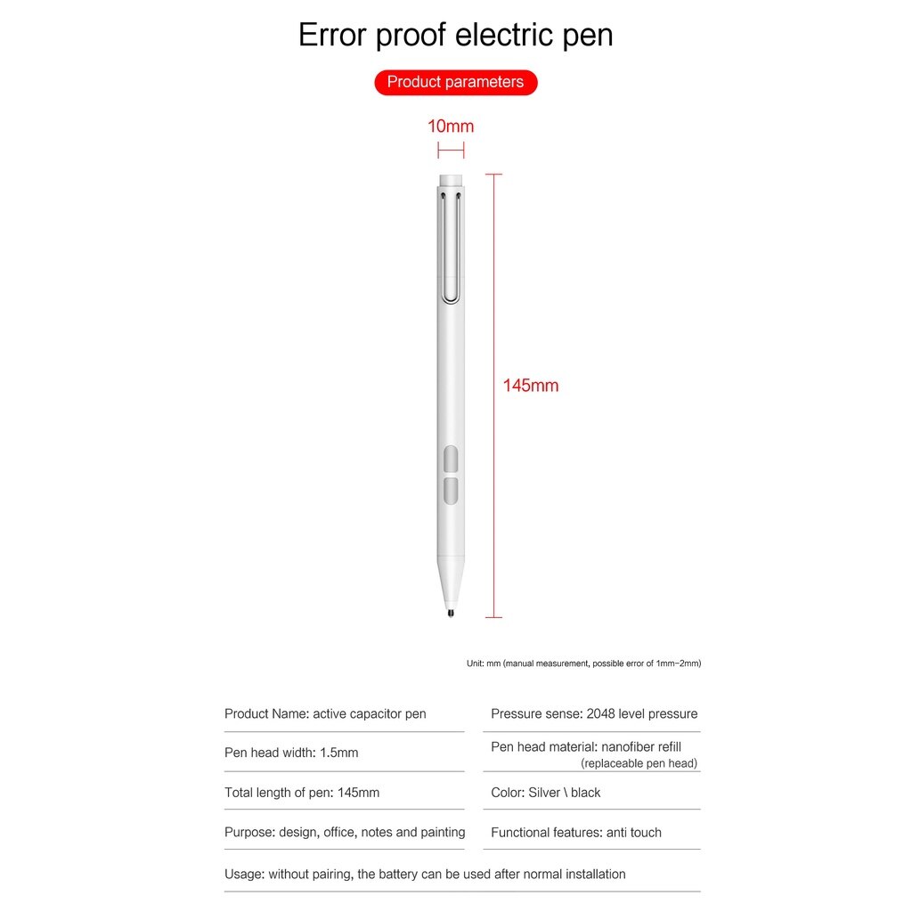 Hexna Surface Stylus Pen For Surface Pro7 Pro6 Pro5 Pro4 Pro3 Pro X Tablet For Microsoft Surface Go Book Latpop 3/2 Pressure Pen Touch