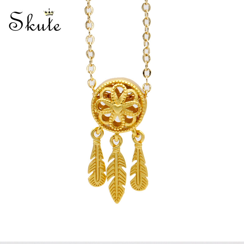 Skute Dreamcatcher Round Gold Plated Pendant Feather Tassel Lucky Necklaces Accessories For Women Only Lazada Ph - Pendant Only No Chain