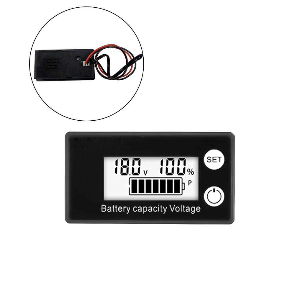Aideepen Battery Meter Indicator Voltage Meter 6133A DC8-100V with Alarm Lithium Ion Battery Capacity Monitor