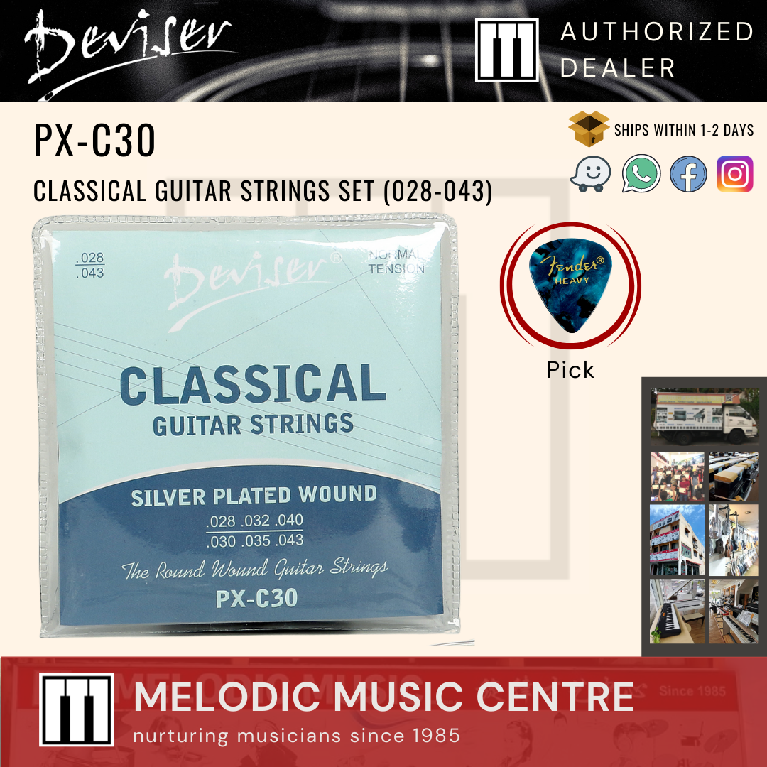 Deviser PX-C30 Classical Guitar Strings Set Nylon Normal Tension (028 ...