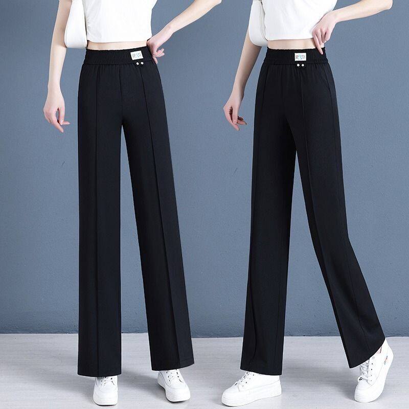 Jeans for Women Women's Jeans Pants Spring/Summer 2023 High Waist Straight Pants Thin Denim Pants for Women Elasticated waist Trousers Plus Size