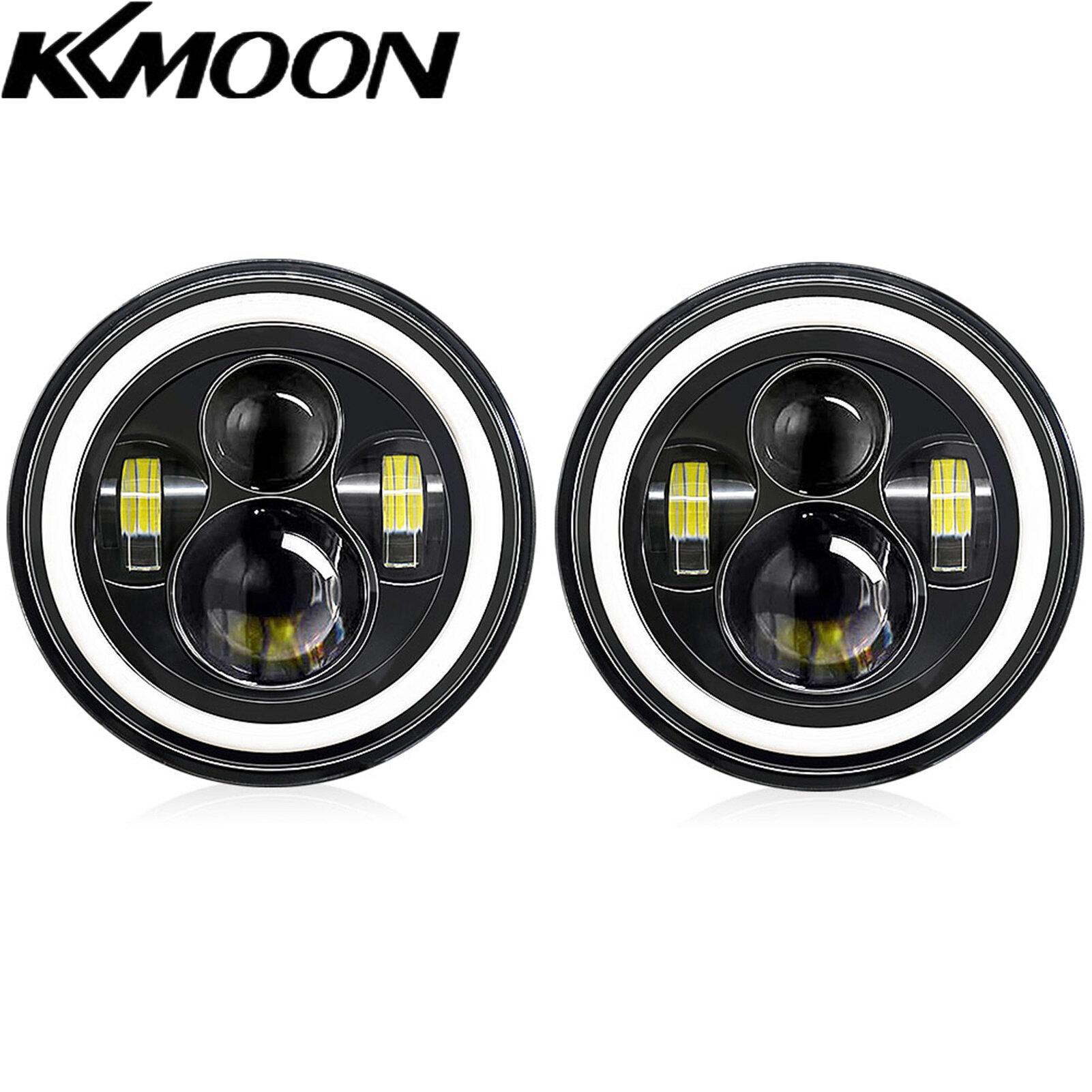 1pcs 7 inch car motorcycle led headlight with drl/turn signal/low beam/high beam 7'' round headlight 6000k 100w ip67 waterproof