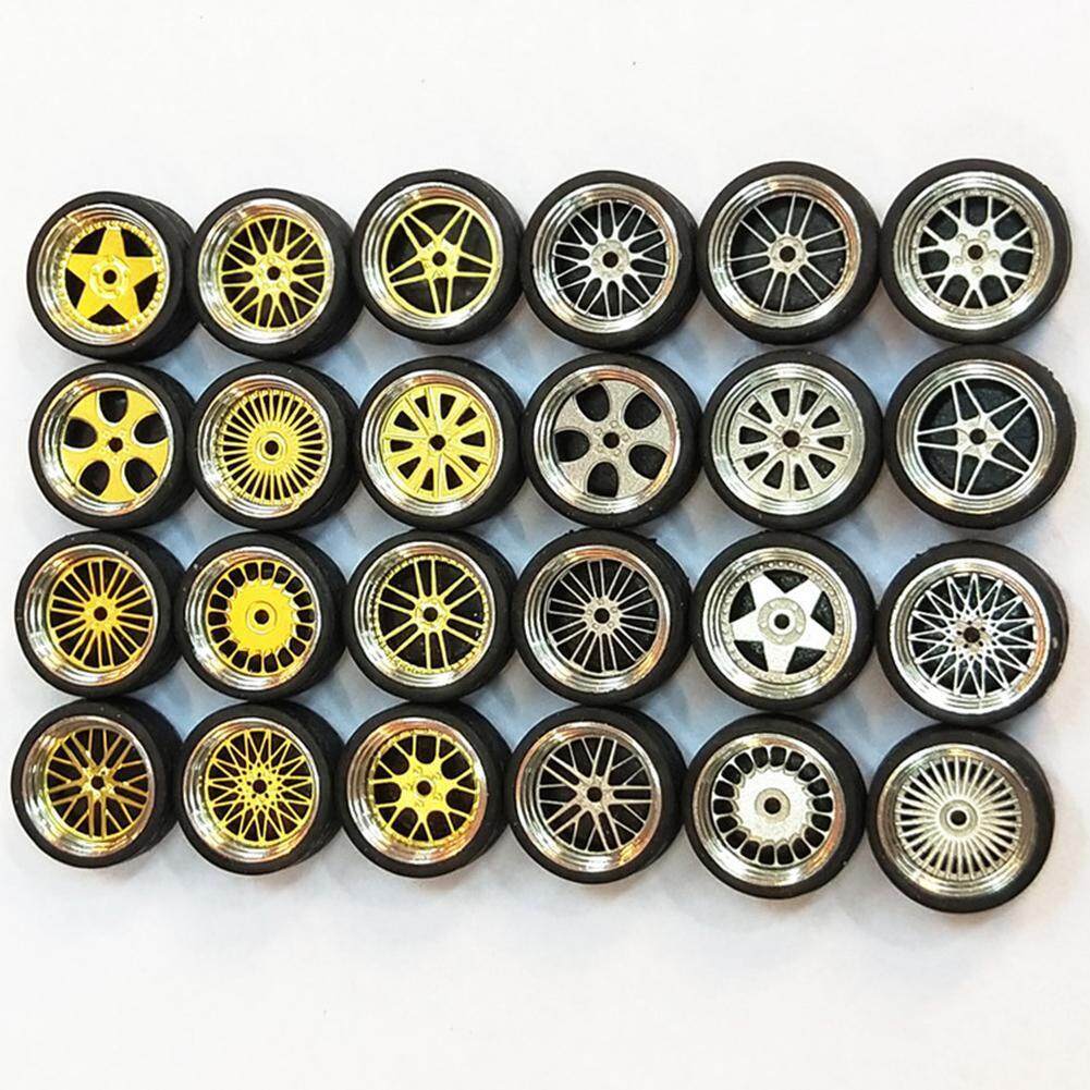164 Scale Alloy 4 Wheels Custom Wheels 1:64 Custom Alloy Fit Hot Wheels Rubber