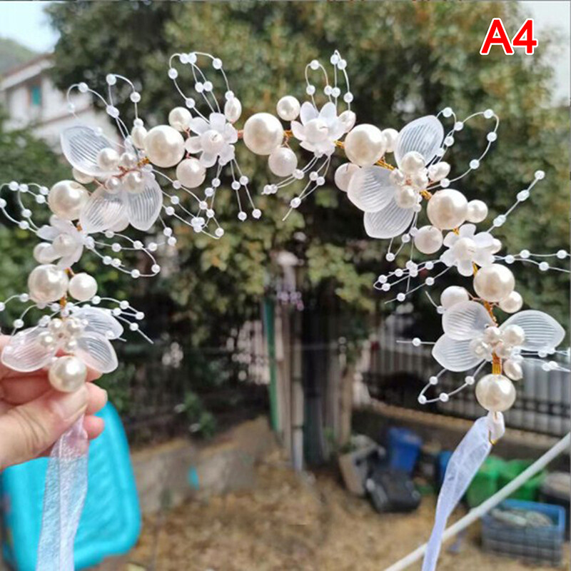 Yuanhe Pearl Flower Headband Bridal headdress Wedding Crown Fashion