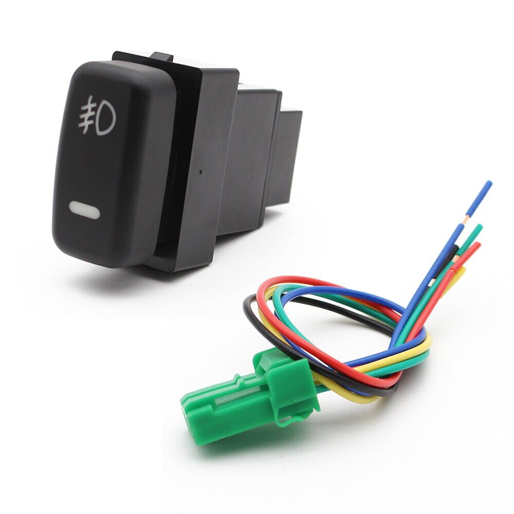 Car led fog light power on off rearview mirror heating push button switch for mitsubishi outlander pajero v73 v93 v97 lancer ex