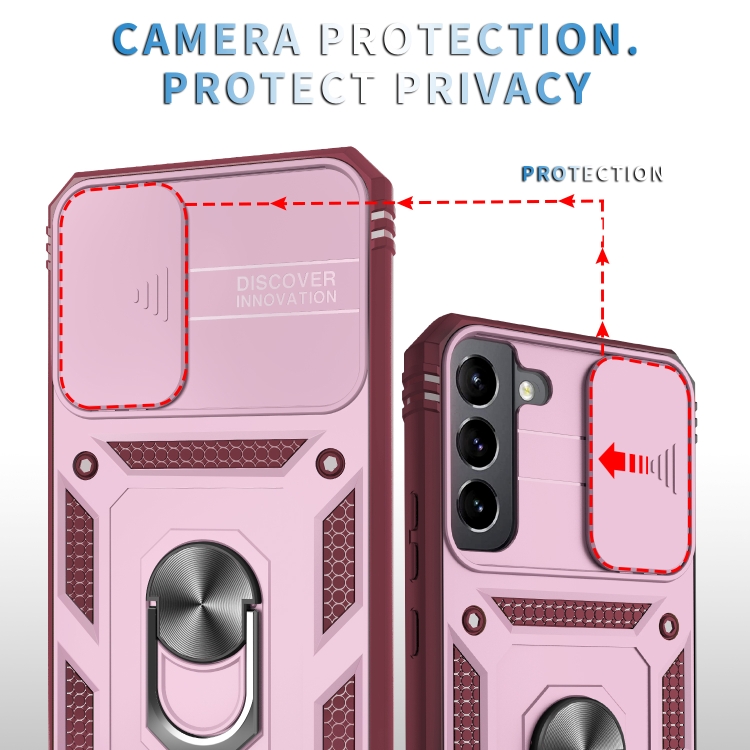 【Fanadd Shop】 For Samsung Galaxy S22+ 5G Sliding Camera Cover TPU + PC Phone Case