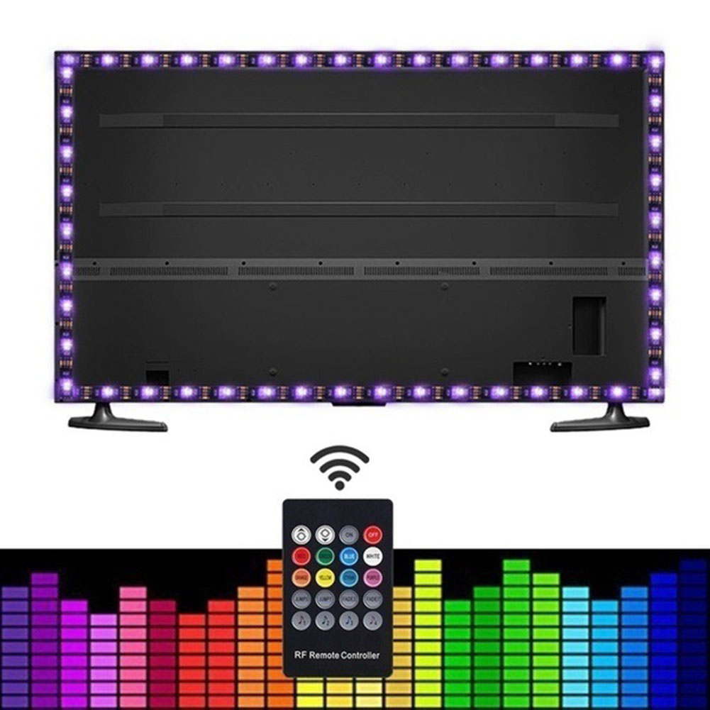 SMD 5050 USB LED Music Control Strip Light RGB Flexible Tape String Lamp