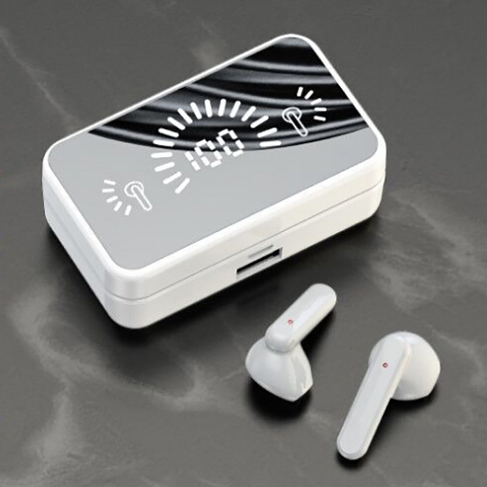 S20 Headset Comfortable to Wear LED Digital Display Solid Color Wireless Bluetooth-compatible In-ear Earphone for Sports Practical Bluetooth Earphone