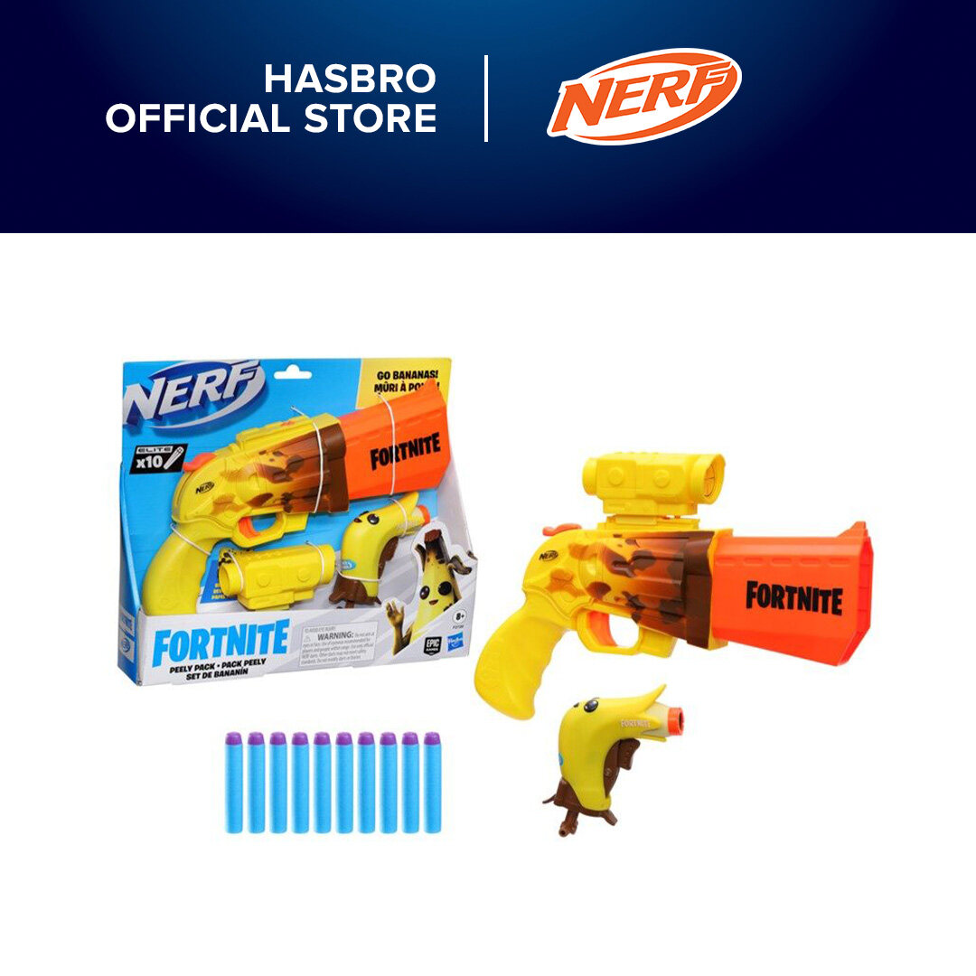 Nerf Fortnite 2-Blaster Peely Pack Includes SR-Ripe Blaster, Micro