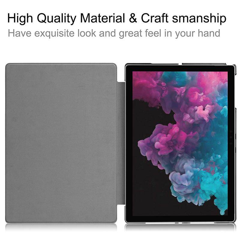Bao Da PU Từ Tính Gập Folio Có Chân Đế Funda Ổn Định Cho Surface Pro 4 5 6 12.3 Vỏ Bảo Vệ Máy Tính Bảng Surface Pro 7 Ốp Lật + Bút Cảm Ứng (Không Bao Gồm Bàn Phím)