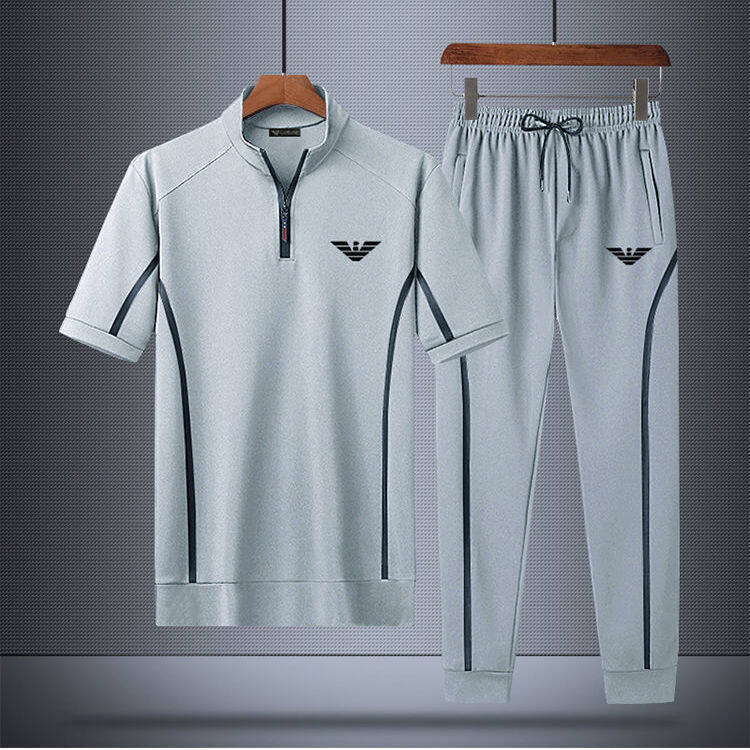 Men'S Casual Short Sleeve T-Shirt Sports Suit