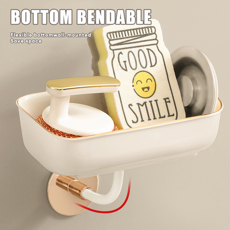 Kitchen Sink Storage Rack ,Multifunctional Draining Storage Shelf,No-Drilling Self-Adhesive Storage Rack,Widely Used for Kitchen, Sink, Bathroom