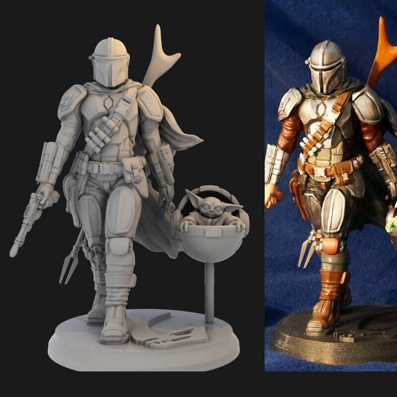Knights Unpainted GK Model Figure Action Statue Resin Garage Kits Toy Doll 150mm 