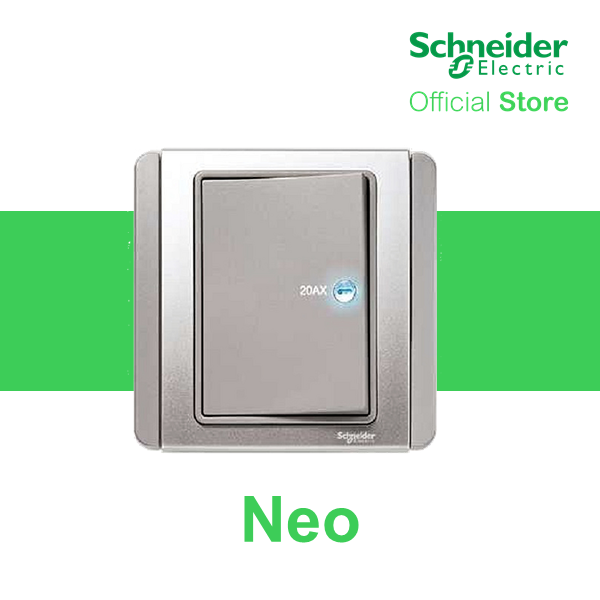 Schneider Electric Neo 20A 1 Gang Double Pole Horizontal Switch with