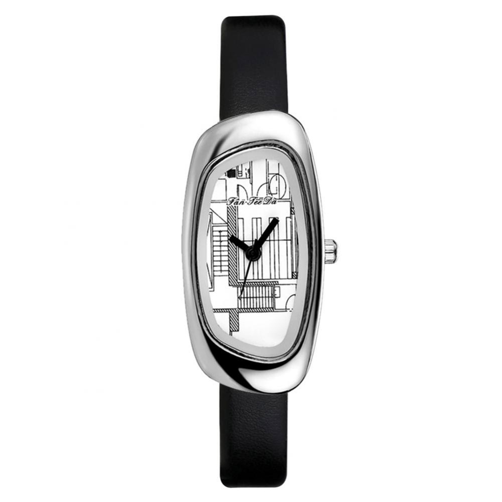 Women Ladies Fashionable Elegant Quartz Movement Watches Wristwatch black