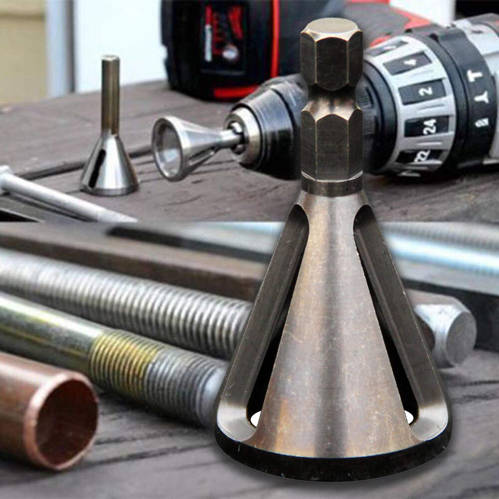 Lentils Deburring External Chamfer Tool Drill Bit Hexagon Shank Drilling Burr Remover