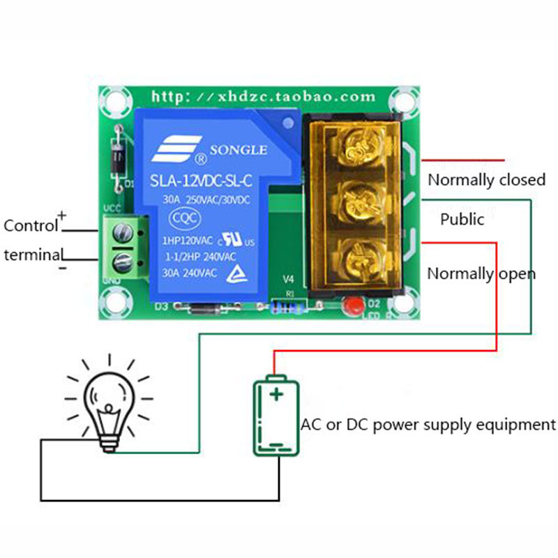DC 24V power supply relay module XH-M175 relay module 30A high current relay