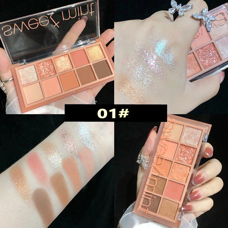 Sweet Mint Cool Toned Eyeshadow Palette Nude Smokey Palette Matte Glitter Eyeshadow Palette Soft Brown Eye Shadow Eye Pigments