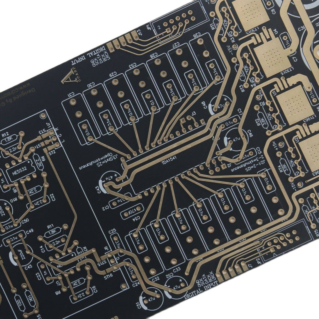 Dựa trên âm thanh tda1541 bảng mạch giải mã DAC Phụ kiện âm thanh mạ PCB
