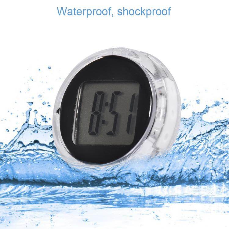 Mini Motorcycle Clock Stick-on Waterproof Electronic Watch Moto Digital Clock with Stopwatch