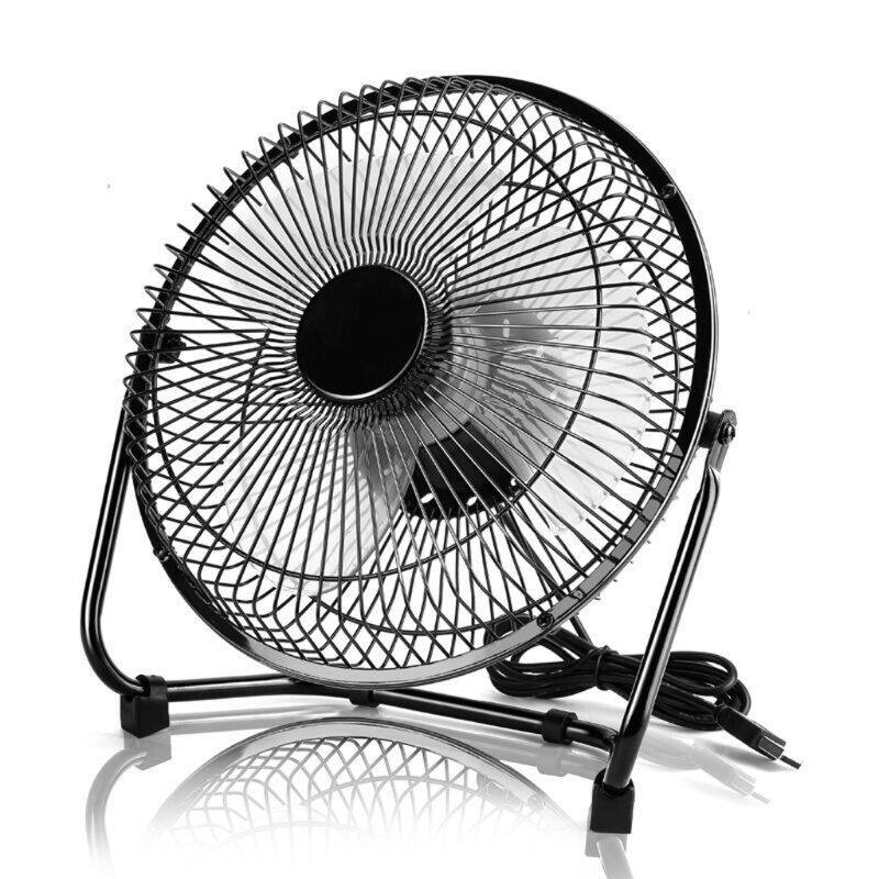 HOT SALE USB Powered Metal 8 Inch Portable USB Desk Fan with 2 Speeds Switch Personal Cooling Fan for Home Office Table Outdoor