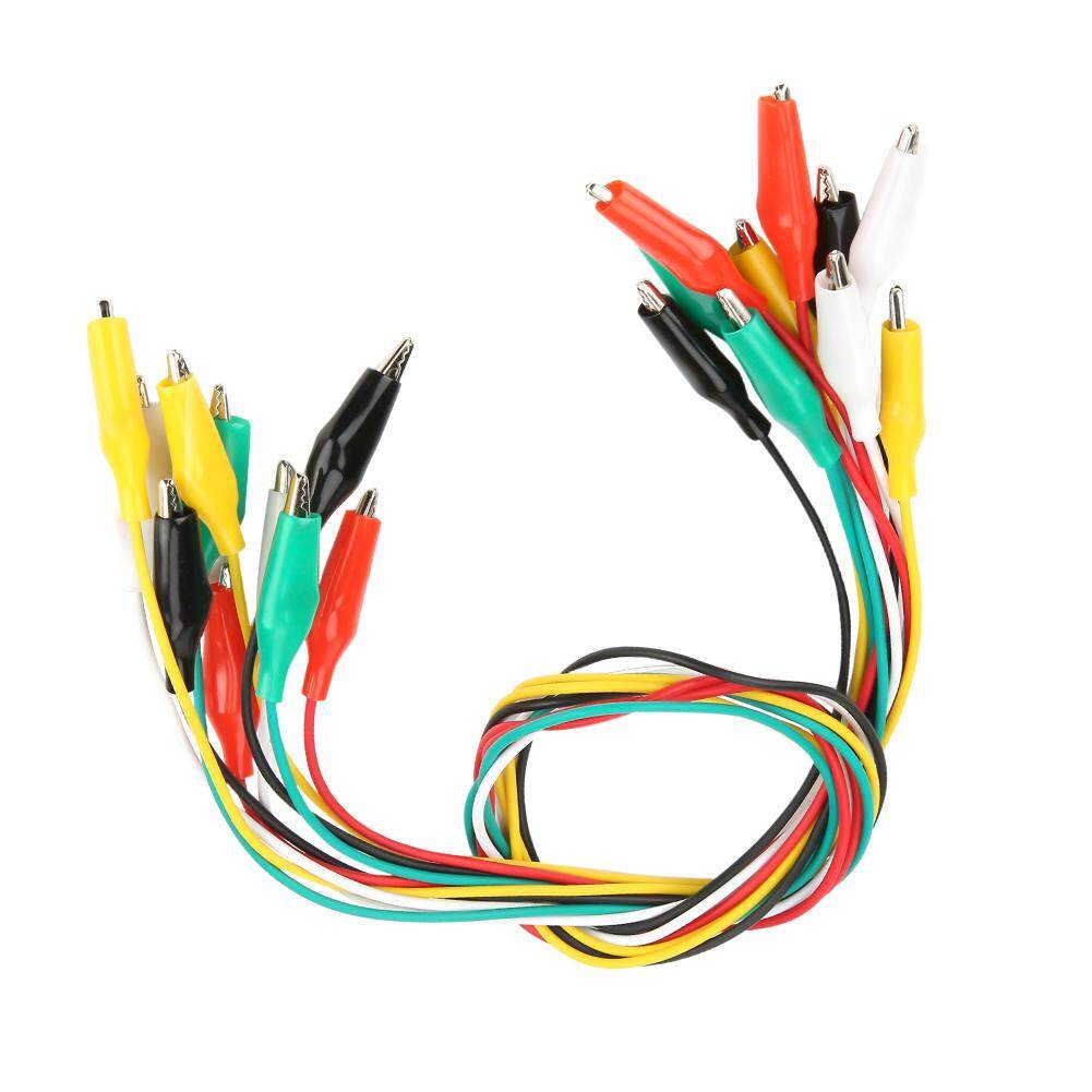 10pcs 50cm Crocodile Clip Number 35mm Double-ended Crocodile Clips Cable