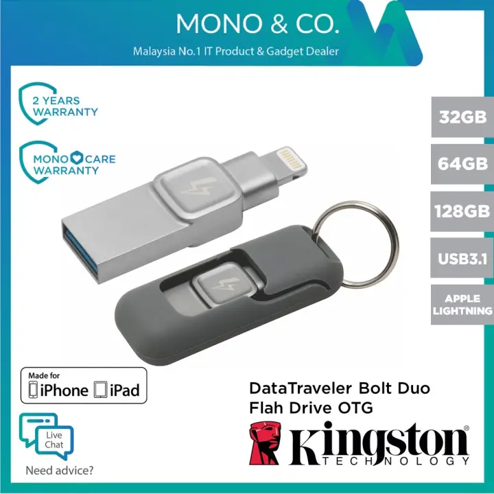 Kingston Otg Iphone Ipad 128gb 64gb 32gb Apple Lightning Otg