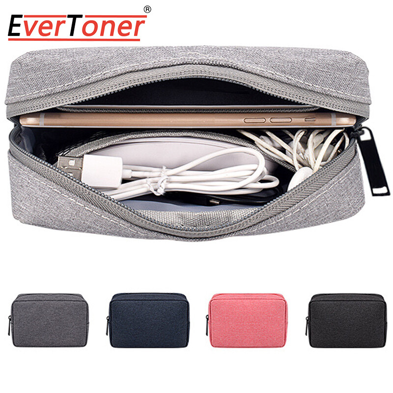 Túi đựng phụ kiện điện tử evertoner, túi xách tay, dành cho Bộ sạc cáp dây sạc Bộ chuyển đổi chuột tai nghe và nhiều túi tiện ích du lịch đi công tác khác
