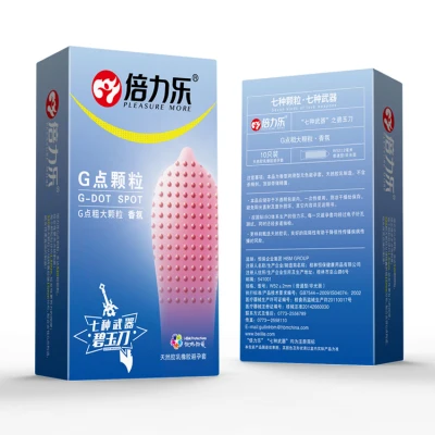 (Have Free Gift) "Bei Li Le" G spot scent particles condoms 10pcs/box