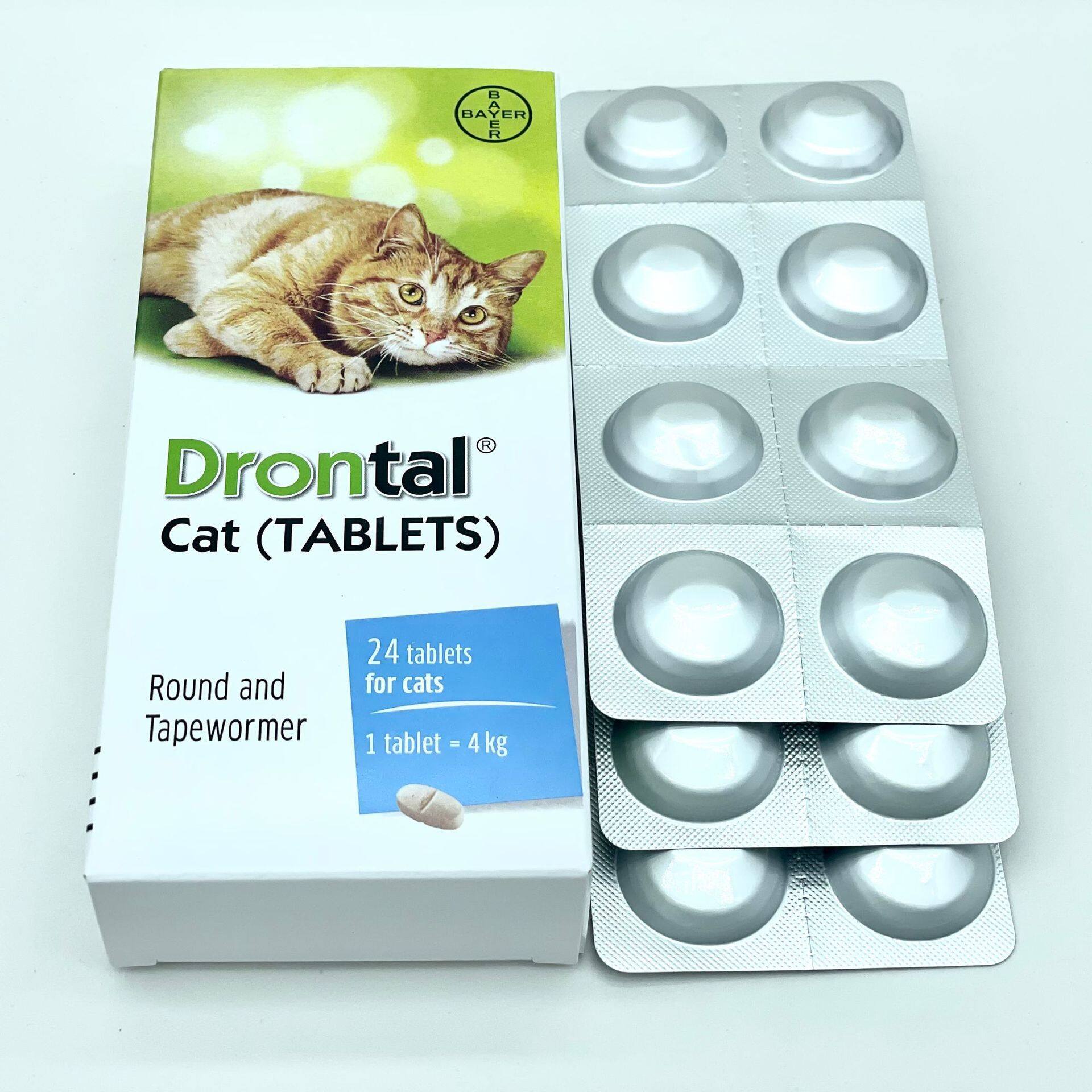 Bayer Drontal cộng với 1 viên thuốc tẩy giun ngon cho mèo