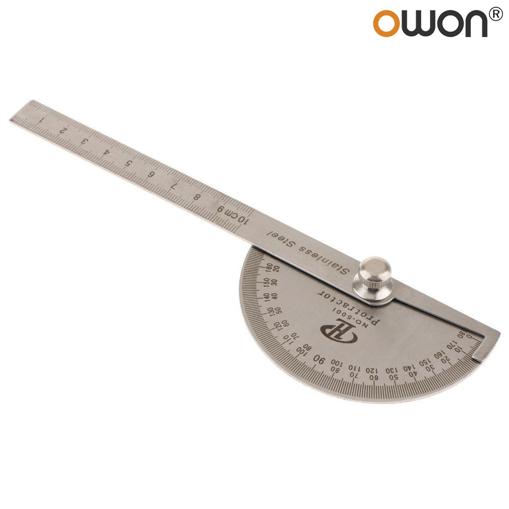 Stainless Steel Rotar-y Protractor Angle Gauge Finder Ruler Meter Measuring Tool