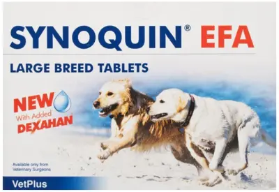 VetPlus Synoquin Tasty EFA Tablet Joint Supplement for Large Breed Dog, 30 Tablets