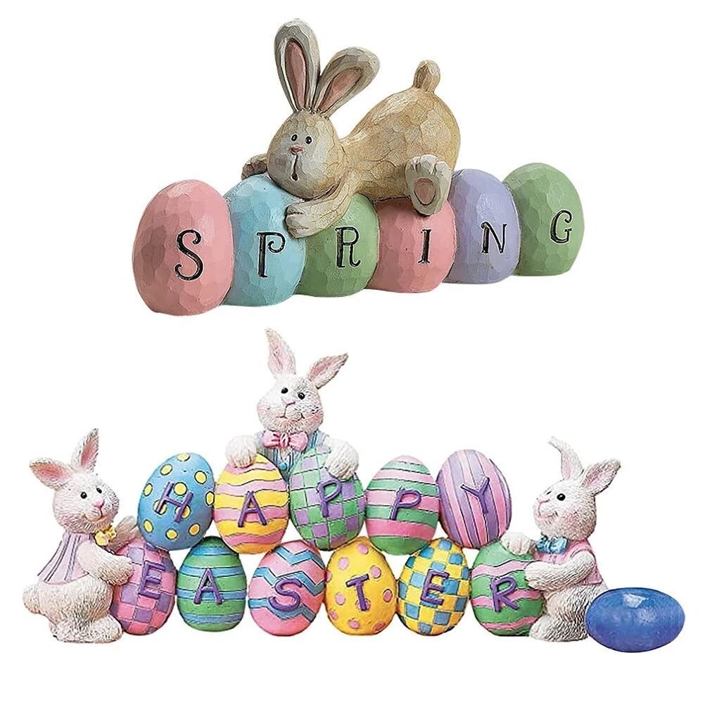 Easter Bunny Decoration Easter Decorations Craft Easter Bunny Figures Farmhouse Home Decoration