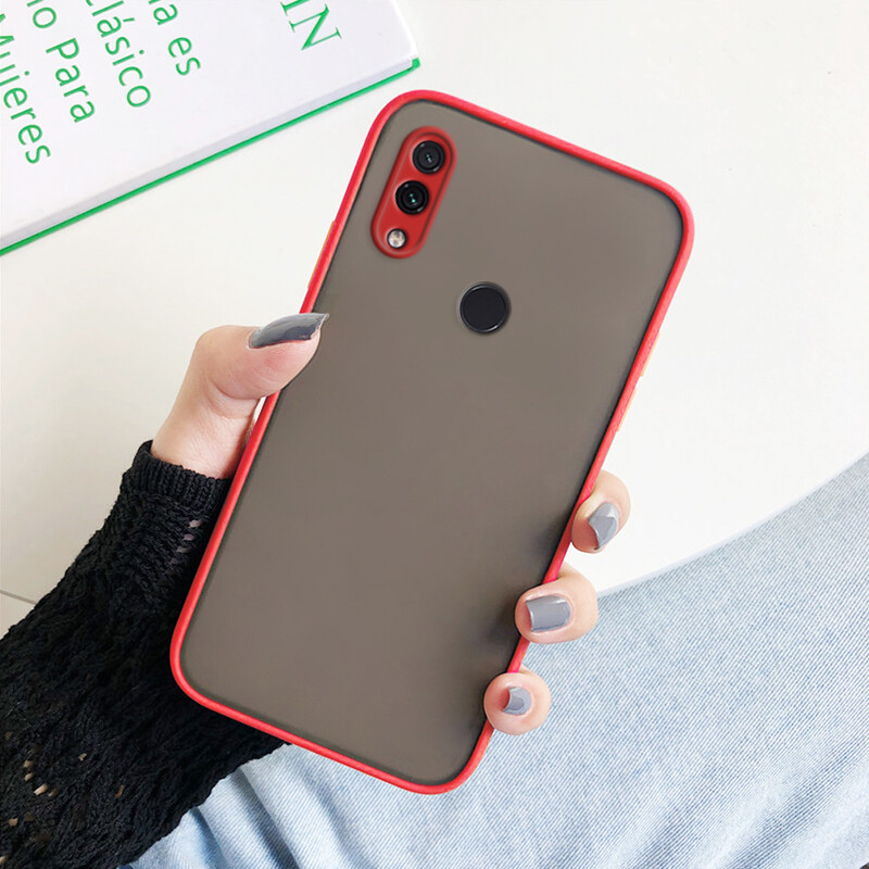 Ốp lưng redmi note 7 trường hợp ốp mờ chống sốc, ốp điện thoại trong suốt ốp lưng bảo vệ toàn bộ ống kính camera trường hợp khó khăn