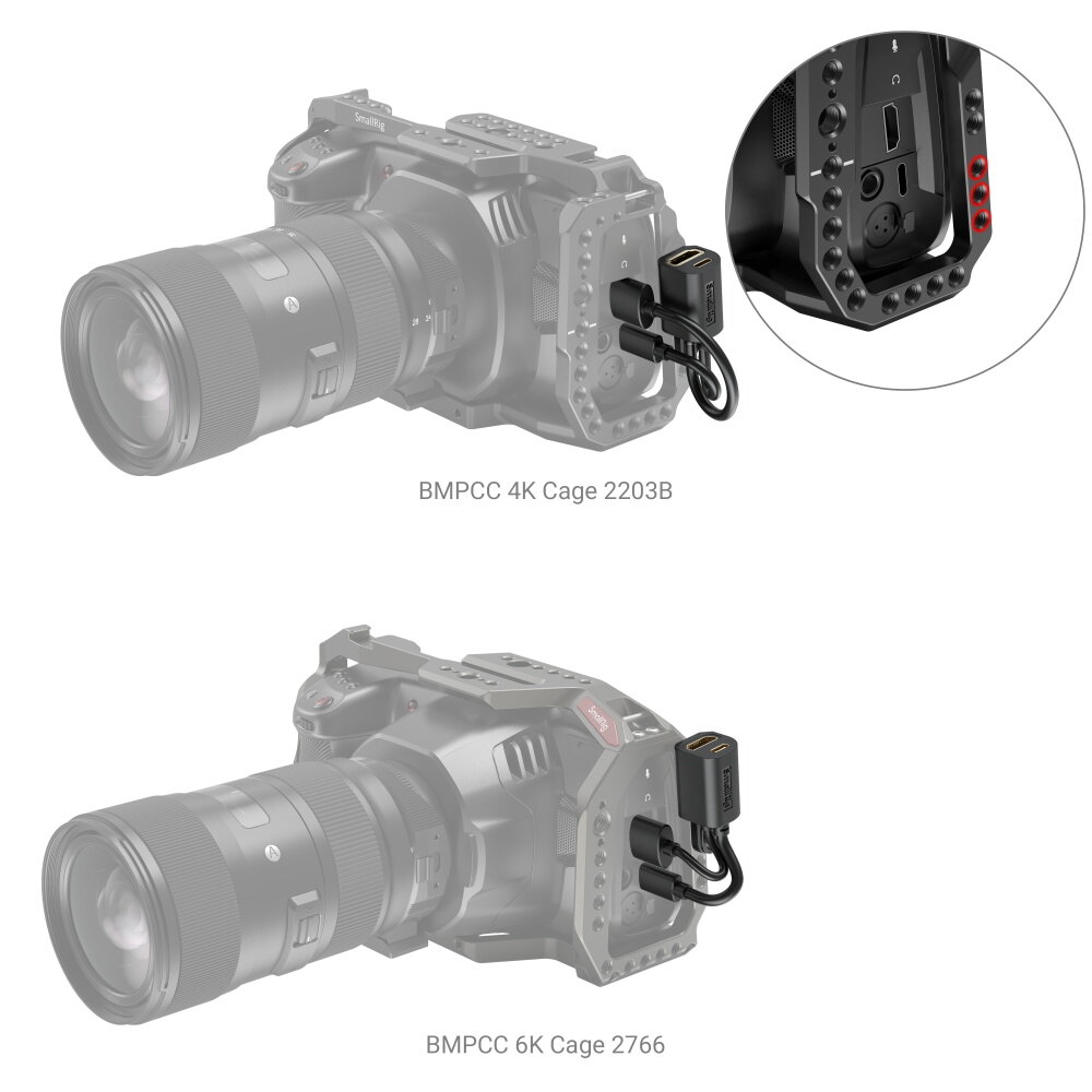 SmallRig Bộ Chuyển Đổi HDMI & Type-C, Cho BMPCC 4K & 6K, Máy Ảnh Cage 2960