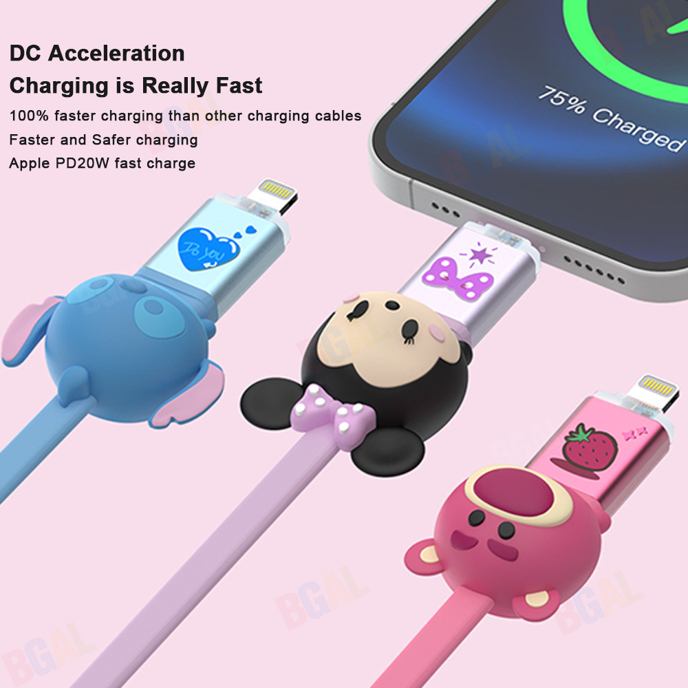 (4 IN 1)65W 100% Authentic Disney Cable Fast Charging PD Cable 20W Type-C to Lightning USB to Lightning Cable With data transmission USB Cable Type-C to Type-C Cables LY8