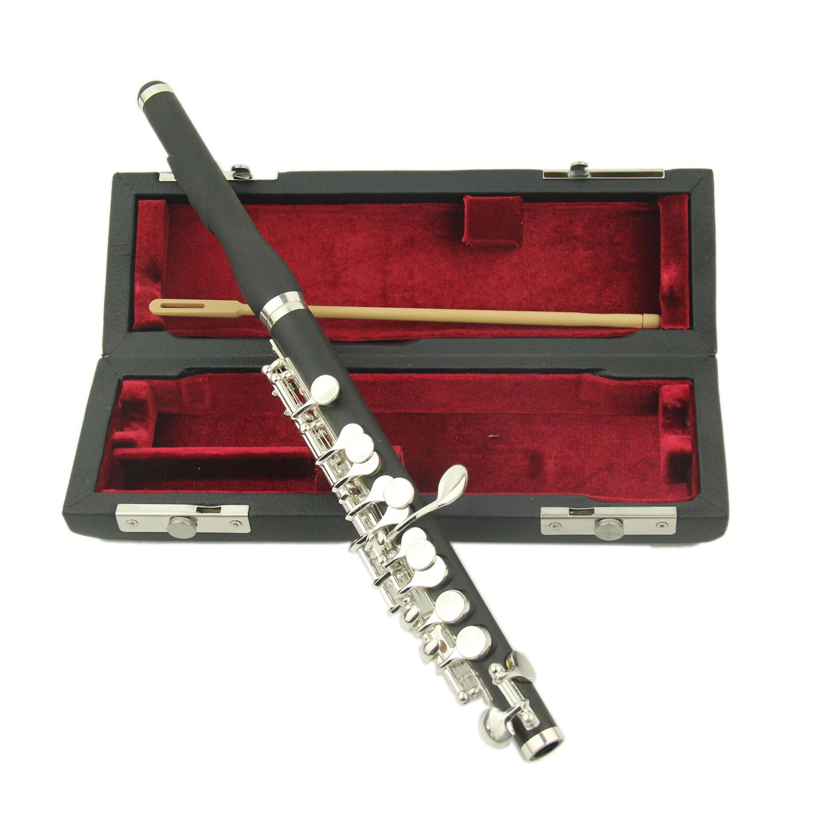 Gazechimp Silver Plated Key of C Piccolo Flute Instruments with Wood