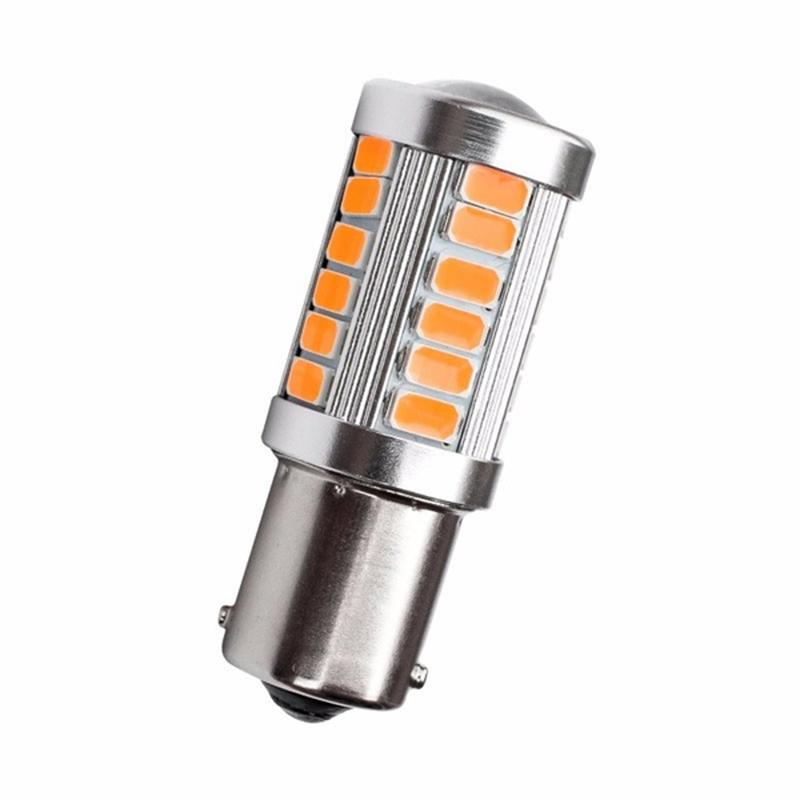 2X 1157 1156 3156 3157 7443 7440 15SMD LED White Amber Red Turn Signal DRL Bulbs