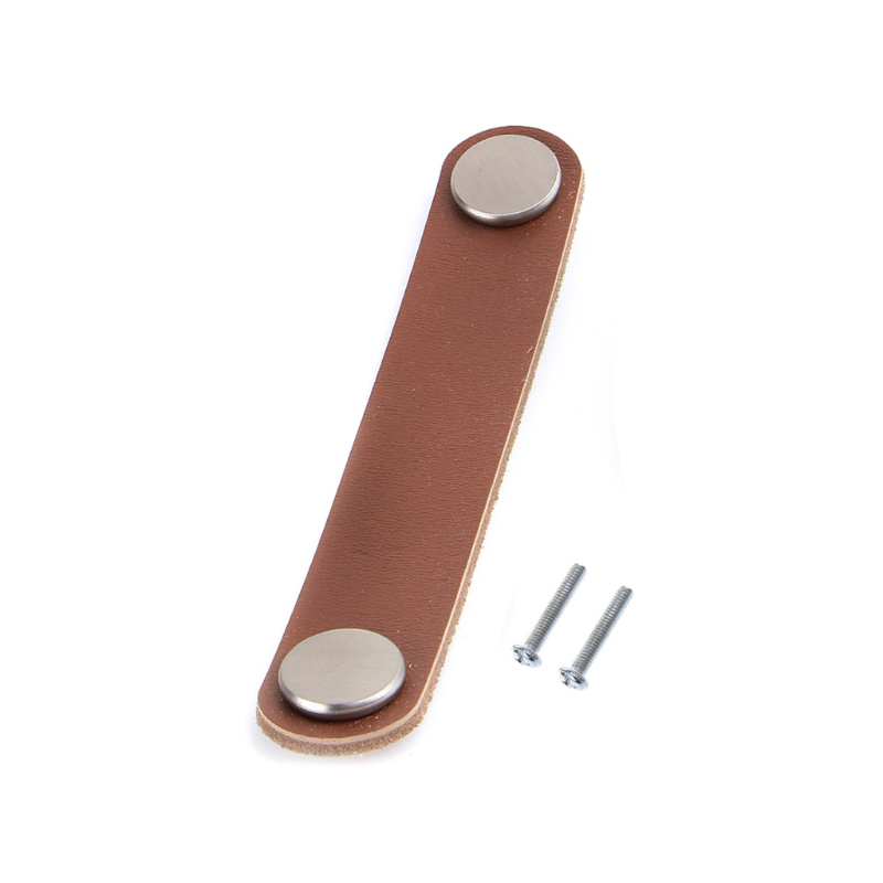 2sql Leather Leather Strap Furniture Hardware Cabinet Cupboard Handle Dresser Drawer Pull Door Kitchen Brown Wardrobe Knobs