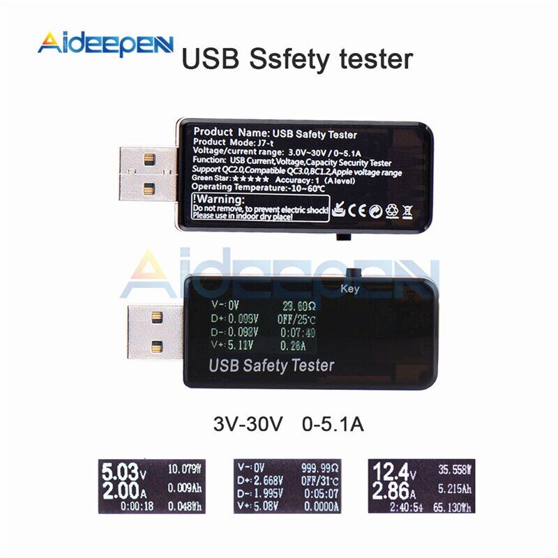 【☊HOT☊】 duhaisheng Ampe Kế 6 Trong 1 Vôn Kế Lcd Kỹ Thuật Số Ampe Kế 5V 12V Thiết Bị Kiểm Tra Usb Đồng Hồ Đo Điện Áp Một Chiều Đồng Hồ Đo Dòng Điện Máy Dò Công Suất Điện Màn Hình Sạc